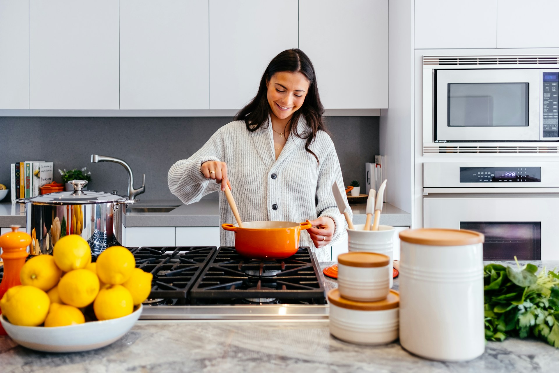 Modern kitchen with premium appliances